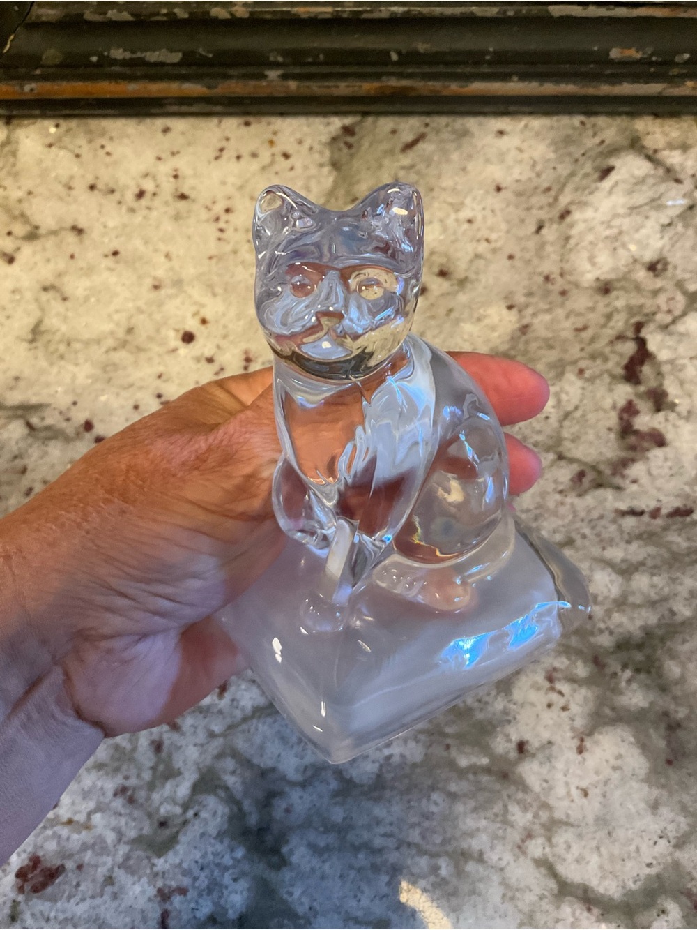 Cristal d'Arques France Lead Crystal Glass Cat